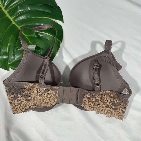 NWT $58 Wacoal [ 32D‎ US ] Embrace Lace Push-Up Bra in Mocha - Picture 9 of 14